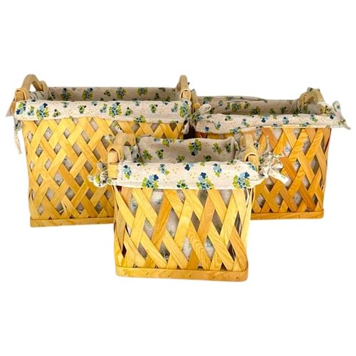 SD 3 LÜ KARE YANDAN SAPLI HASIR SEPET 23X21X31-20X18X24-16X14X20CM 10*