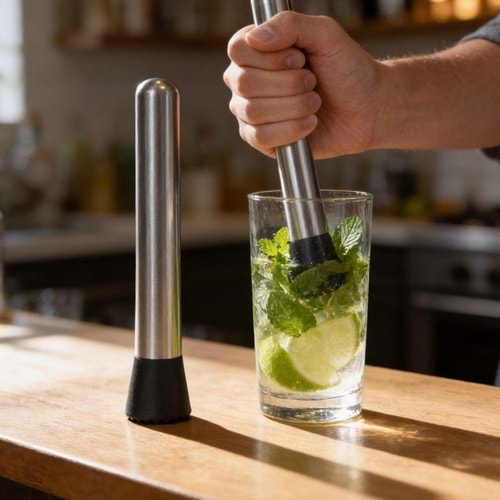 IVORY ÇELİK EZİCİ VE KOKTEYL KARIŞTIRICI HAVAN 200*