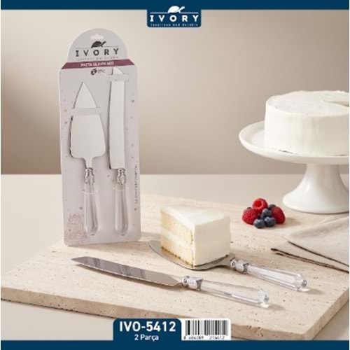 IVORY 2Lİ KRİSTAL PASTA SERVİS SETİ 30*