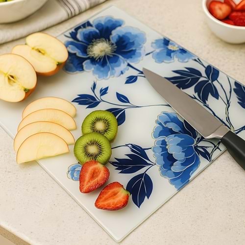 IVORY 25X35 ÇİÇEK DESENLİ CAM KESİM PANOSU 20*