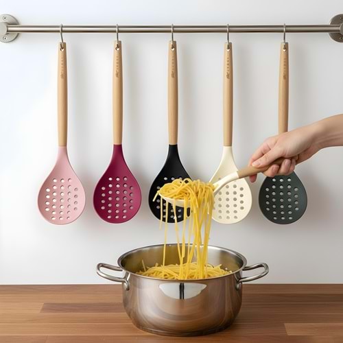 IVORY BAMBU SAPLI SİLİKON KEVGİR PK24 240*