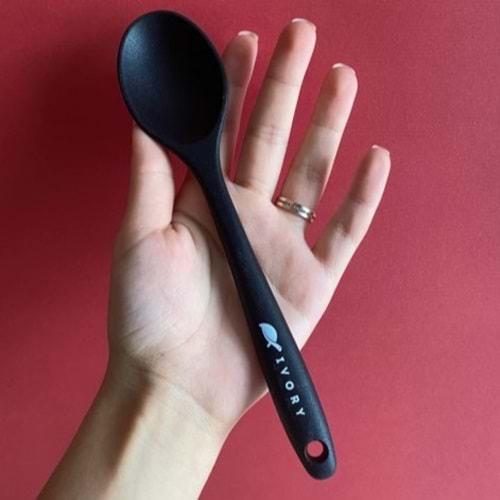 IVORY SİLİKON MİNİ DERİN KAŞIK SİYAH PK24 480*