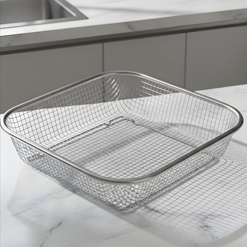 IVORY 24X24 CM KARE ÇELİK SEPET SÜZGEÇ 100*
