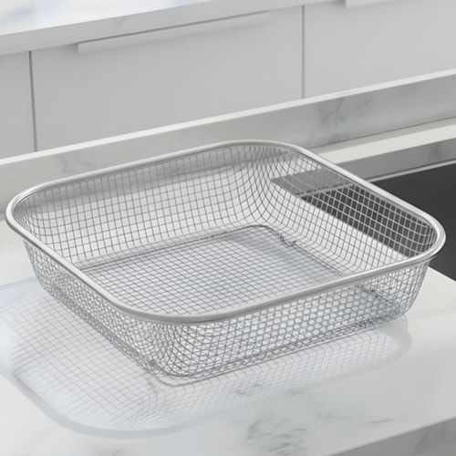 IVORY 27X27 CM KARE ÇELİK SEPET SÜZGEÇ 120*