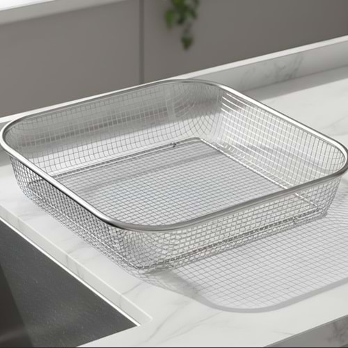 IVORY 31X31 CM KARE ÇELİK SEPET SÜZGEÇ 100*