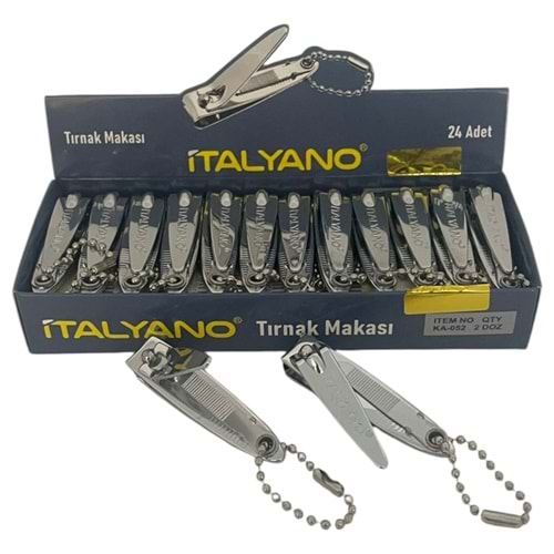 İTALYANO KÜÇÜK BOY TIRNAK MAKASI SADE METAL *24 / *1200