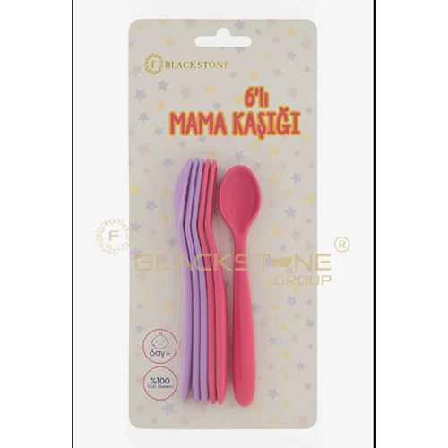 F BLACKSTONE Bebek Mama Kaşığı 6'lı Set