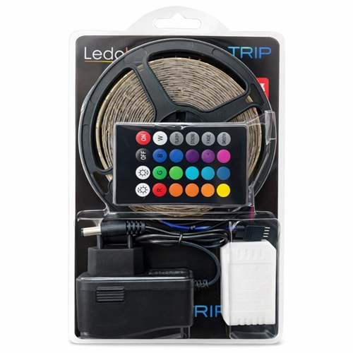 LEDOLET ŞERİT LED KUMANDALI FİŞLİ 5 METRE