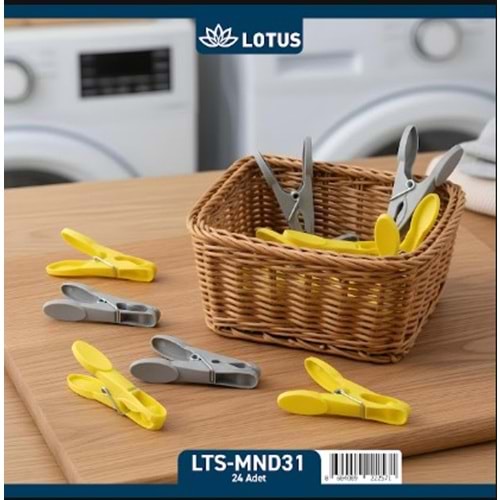 LOTUS 24 LÜ BÜYÜK PLASTİK MANDAL 72*