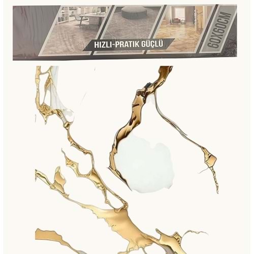 MANGO HOME EVA MERMER GÖRÜNÜMLÜ KARE YAPIŞKANLI YER DÖŞEMESİ 60X60CM
