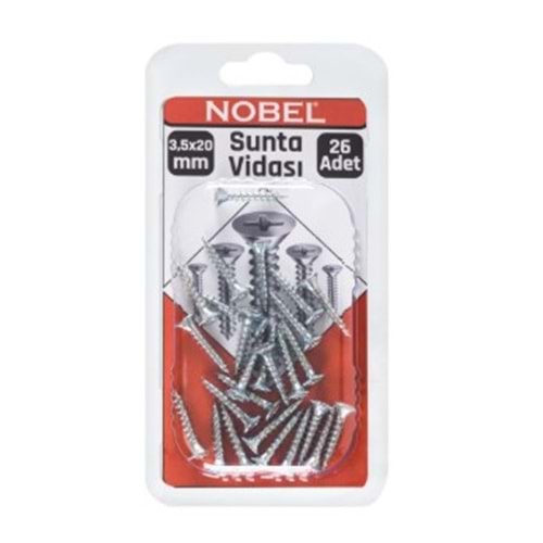 NOBEL FIX SUNTA VİDASI YHB 3,5 X 20 MM 26 LI
