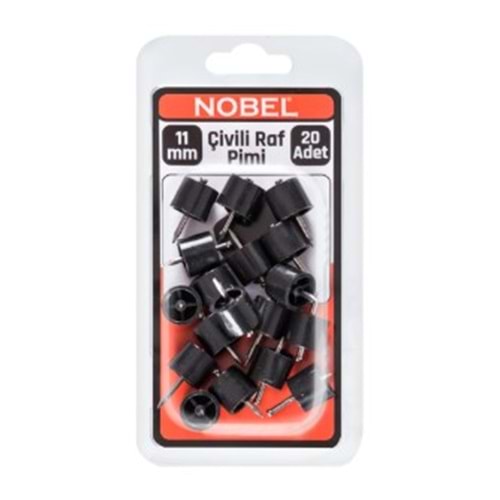 NOBEL FIX ÇİVİLİ RAF PİMİ SİYAH Q11 MM 20 Lİ