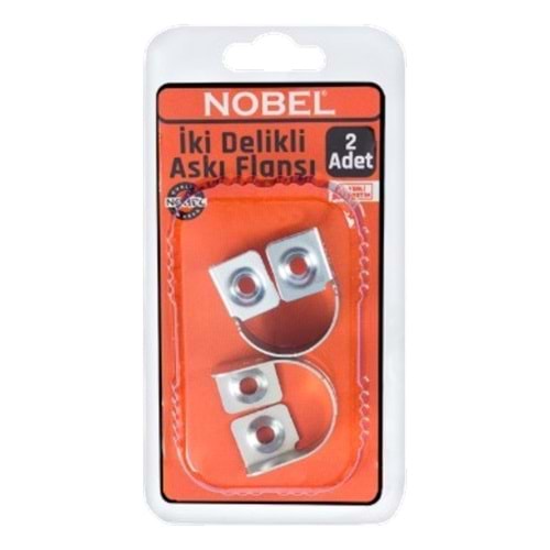 NOBEL FIX İKİ DELİKLİ ASKI FLANŞI ÇİNKO 2 Lİ 12*