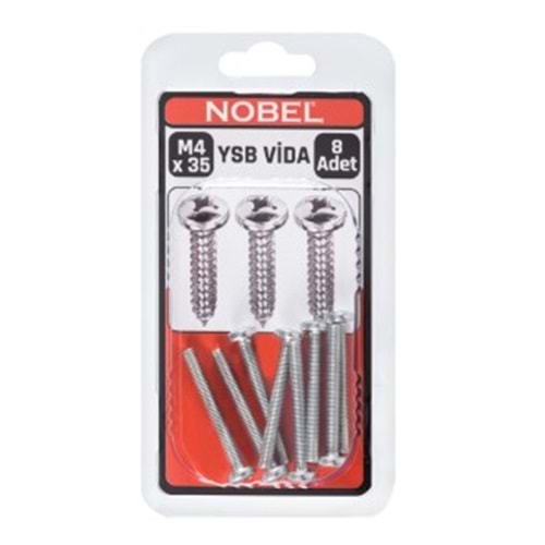 NOBEL FIX YSB VİDA (M4) 35 MM 8 Lİ 12*