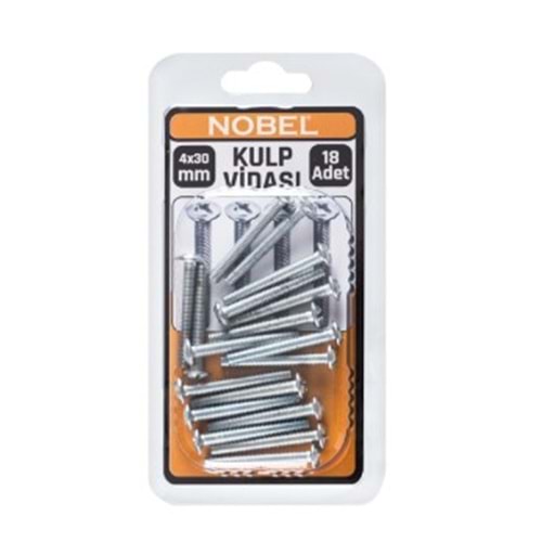 NOBEL FIX METRİK KULP VİDASI 4X30 MM 18 Lİ 12*