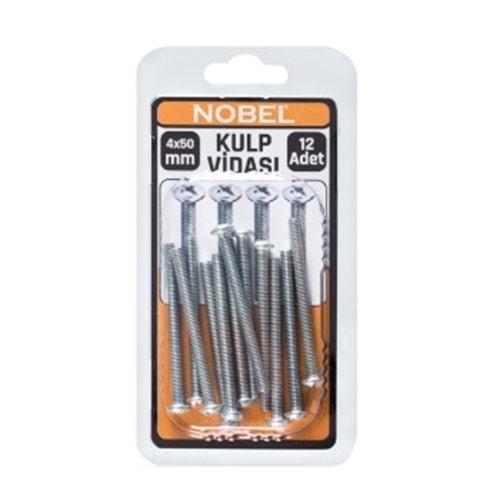 NOBEL FIX METRİK KULP VİDASI 4*50 MM 12 Lİ