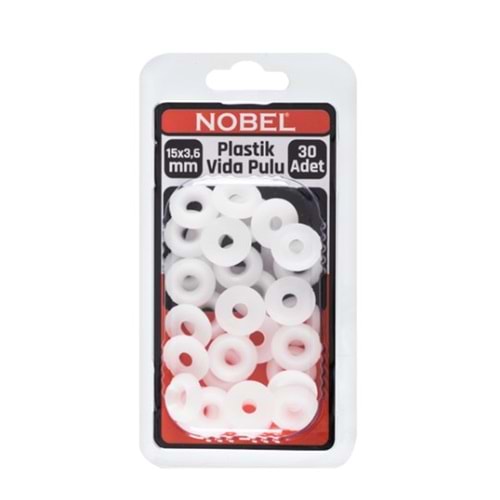 NOBEL FIX PLASTİK VİDA PULU 15X3,6 30 LU 12*