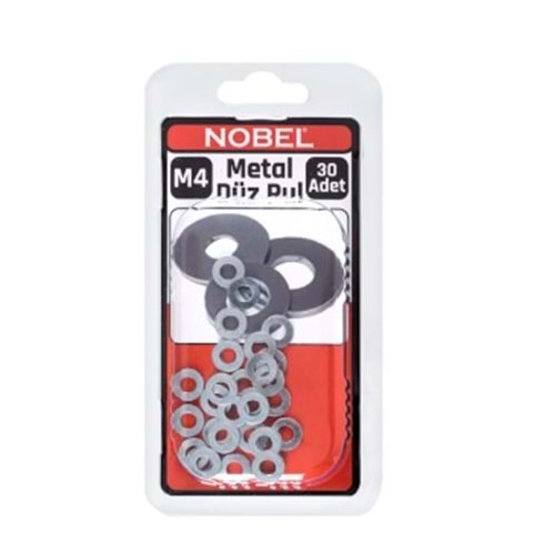 NOBEL FIX DÜZ RONDELA M4 ÇİNKO ( DİN125 ) 30