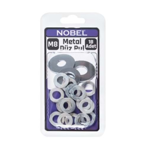 NOBEL FIX DÜZ RONDELA M8 ÇİNKO ( DİN125 ) 18
