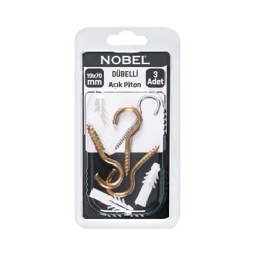 NOBEL FIX AÇIK PİTON 19x70 MM DÜBELLİ 3 LÜ
