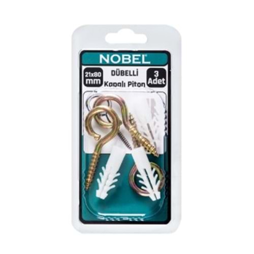 NOBEL FIX KAPALI PİTON 21X80 MM DÜBELLİ 3 LÜ 12*