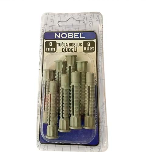 NOBEL FIX TUĞLA BOŞLUK DÜBELİ 8 MM 8 Lİ 12*