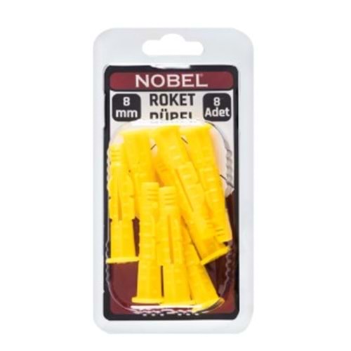NOBEL FIX ROKET DÜBEL SARI 8 MM 8 Lİ 12*