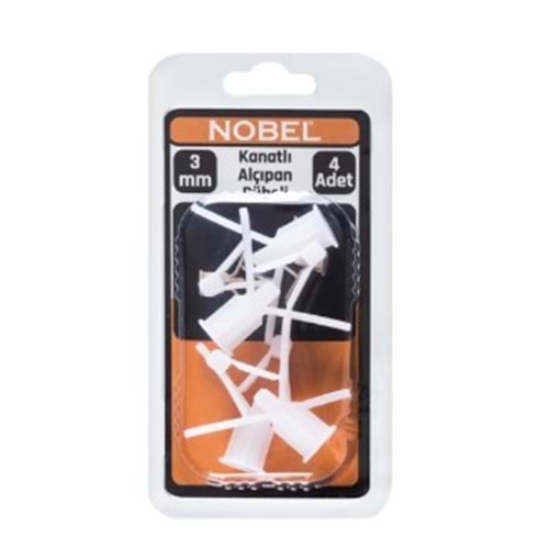 NOBEL FIX ALÇIPAN DÜBELİ 3 MM(BEYAZ) 4 LÜ 12*