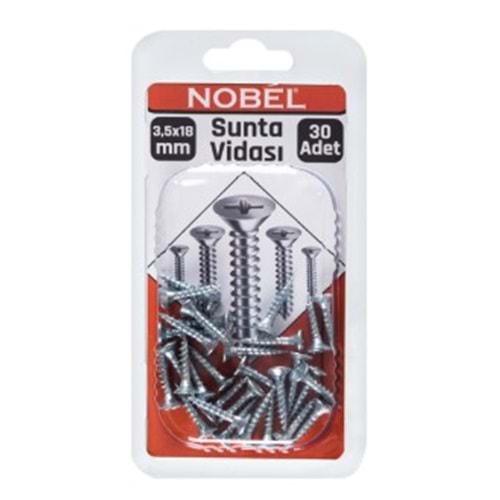NOBEL FIX SUNTA VİDASI YHB 3,5 X 18 MM 30 LU 12*