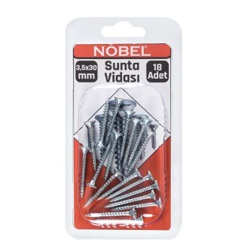 NOBEL FIX SUNTA VİDASI YHB 3,5 X 30 MM 18 Lİ