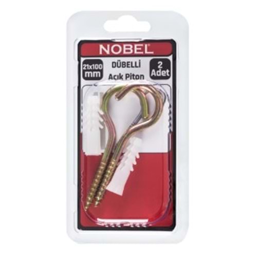 NOBEL FIX AÇIK PİTON 21x100 MM DÜBELLİ 2 Lİ