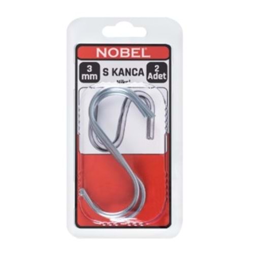 NOBEL FIX S KANCA NİKEL 3MM 2 Lİ