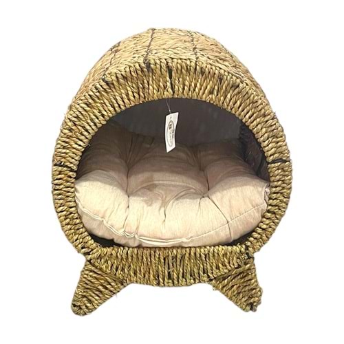 SD HASIR YUVARLAK KEDİ EVİ 38X38CM