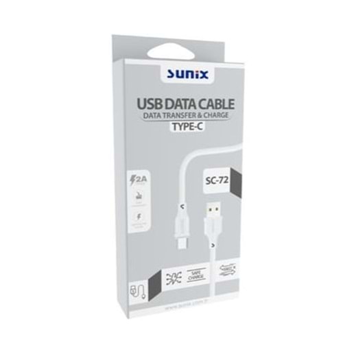 SUNİX TYPE-C TELEFON ŞARJ KABLOSU *20