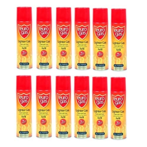 EURO GAS ÇAKMAK GAZI 270ML *12
