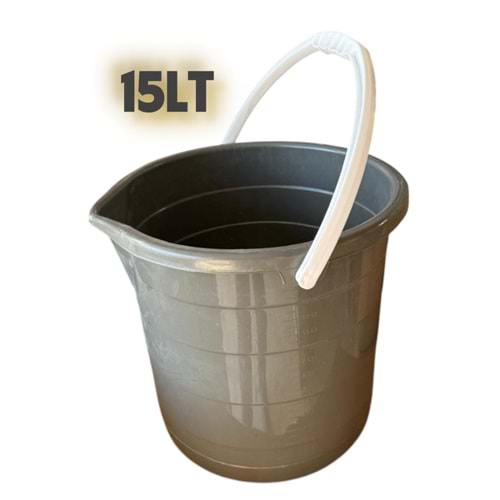 TOPALOĞLU TEMİZLİK KOVASI 15LT GRİ