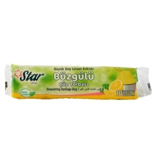 STAR BÜZGÜLÜ LİMON KOKULU BÜYÜK BOY 120 GR 65X70 ÇÖP TORBASI