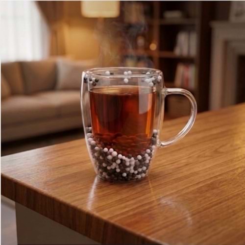 SAVOR ÇİFT CİDARLI BJK KULPLU BARDAK 350 ML