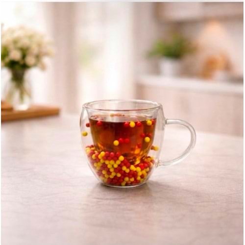 SAVOR ÇİFT CİDARLI GS KULPLU BARDAK 250 ML