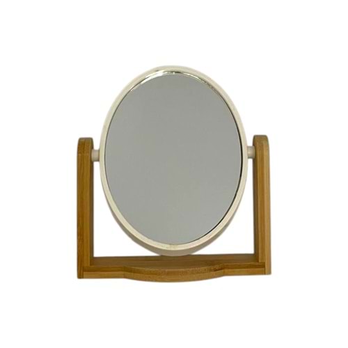VADİ MASA ÜSTÜ MAKYAJ AYNASI OVAL BAMBU 18 X 6 X 18,4CM