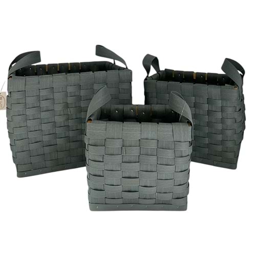 SD MAVİ DİKDÖRTGEN ÇİFT SAPLI 3LÜ HASIR SEPET 23X21X29-20X16X24-17X12X20 CM 6*