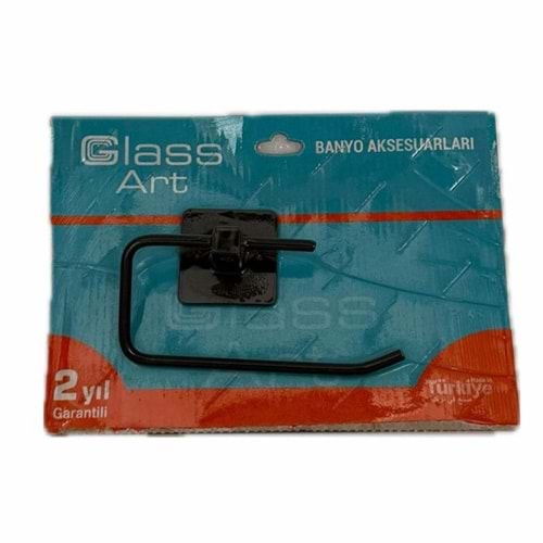 GLASS YAPIŞKANLI WC KAĞITLIK SİYAH