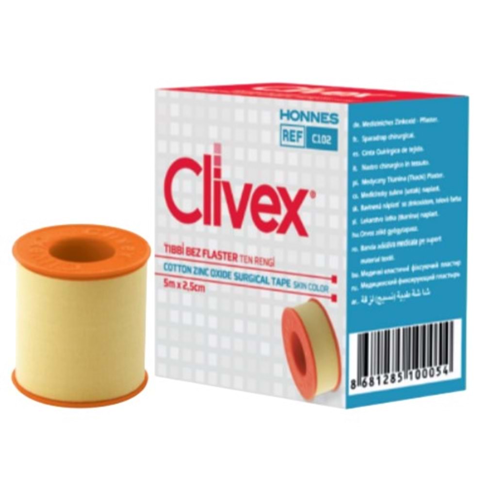 CLİVEX TIBBİ BEZ BANT 2,5CMX5M YARA BANDI