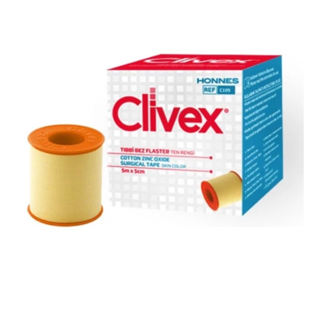 CLİVEX TIBBİ BEZ BANT 5CMX5M YARA BANDI