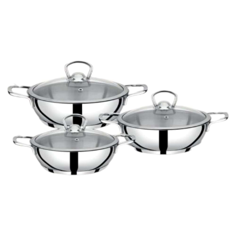 SOLE SAMİRA CAM KAPAK OMLET SET