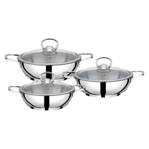 SOLE SAMİRA CAM KAPAK OMLET SET