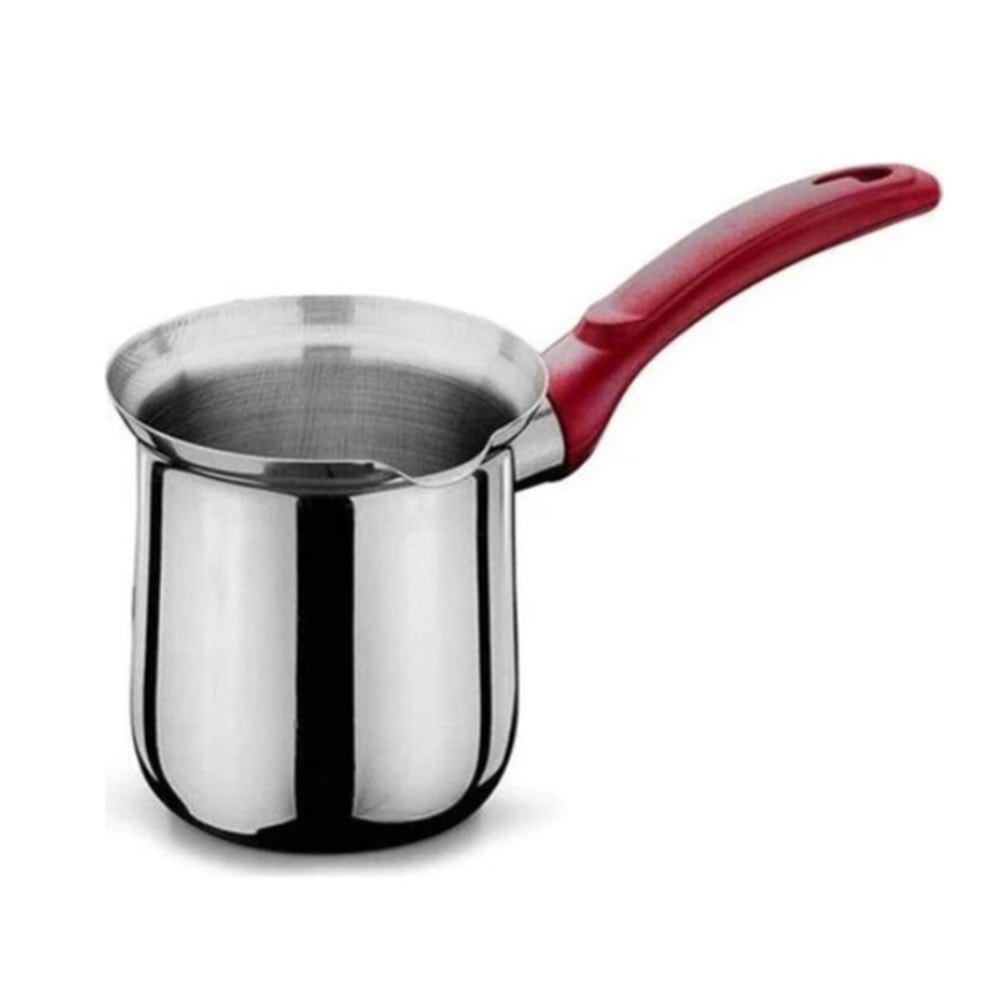 SAGLAM KIRMIZI SAP 4 NO ÇELİK CEZVE 430