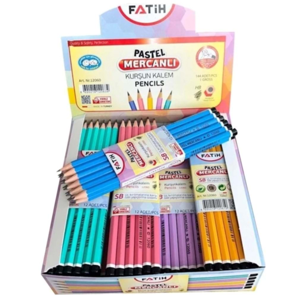 FATİH MERCANLI KURŞUN KALEM PASTEL RENK GROSA *144