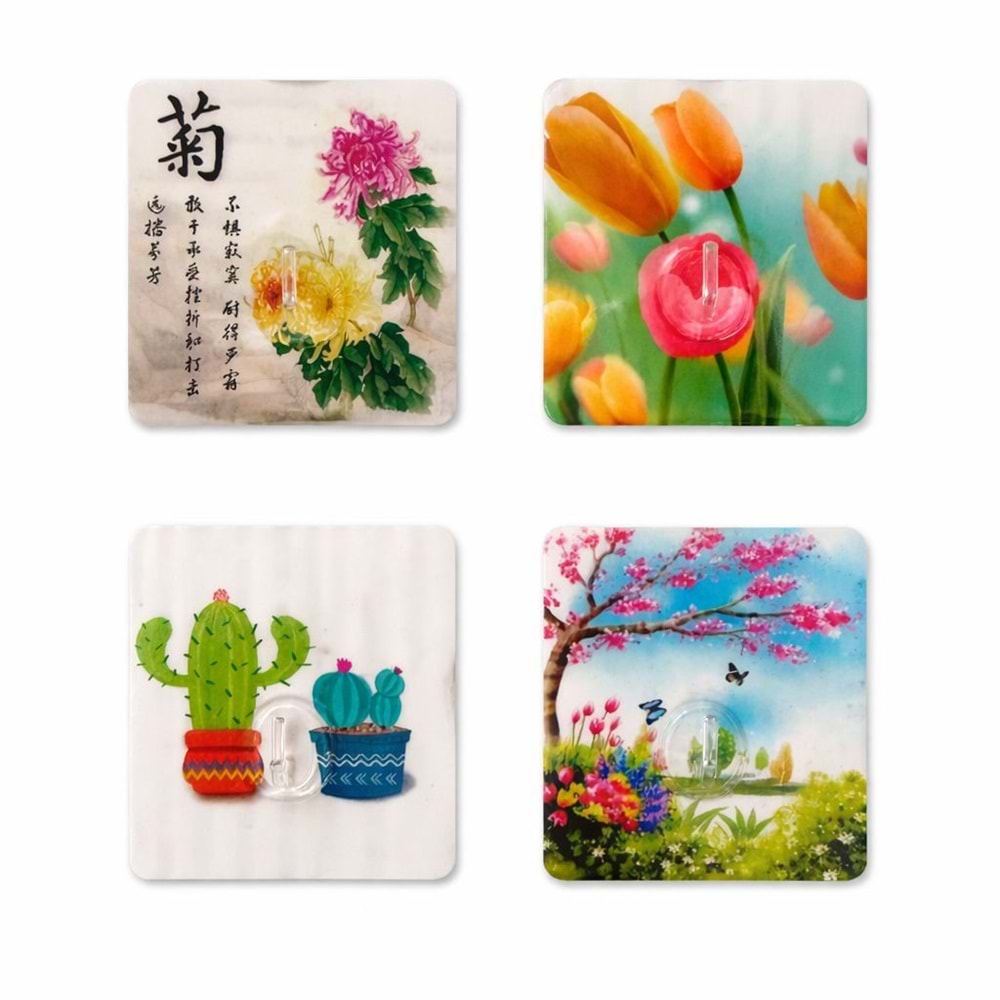 REAL ŞAHİN 4LÜ YAPIŞKANLI ASKI MAXIMUM 10KG MANZARA MODEL