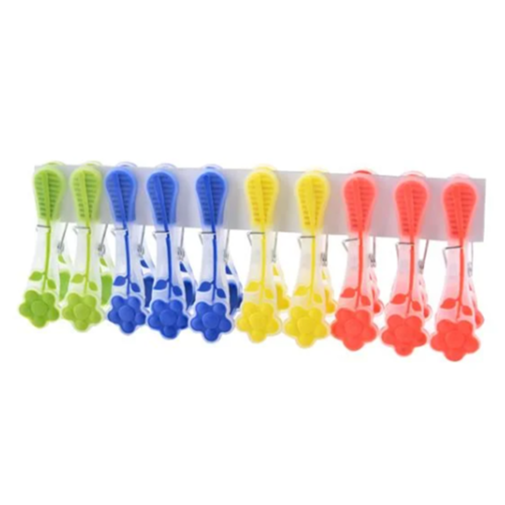 REAL ŞAHİN SİLİKON MANDAL ÇİÇEK MOTİFLİ 10LU